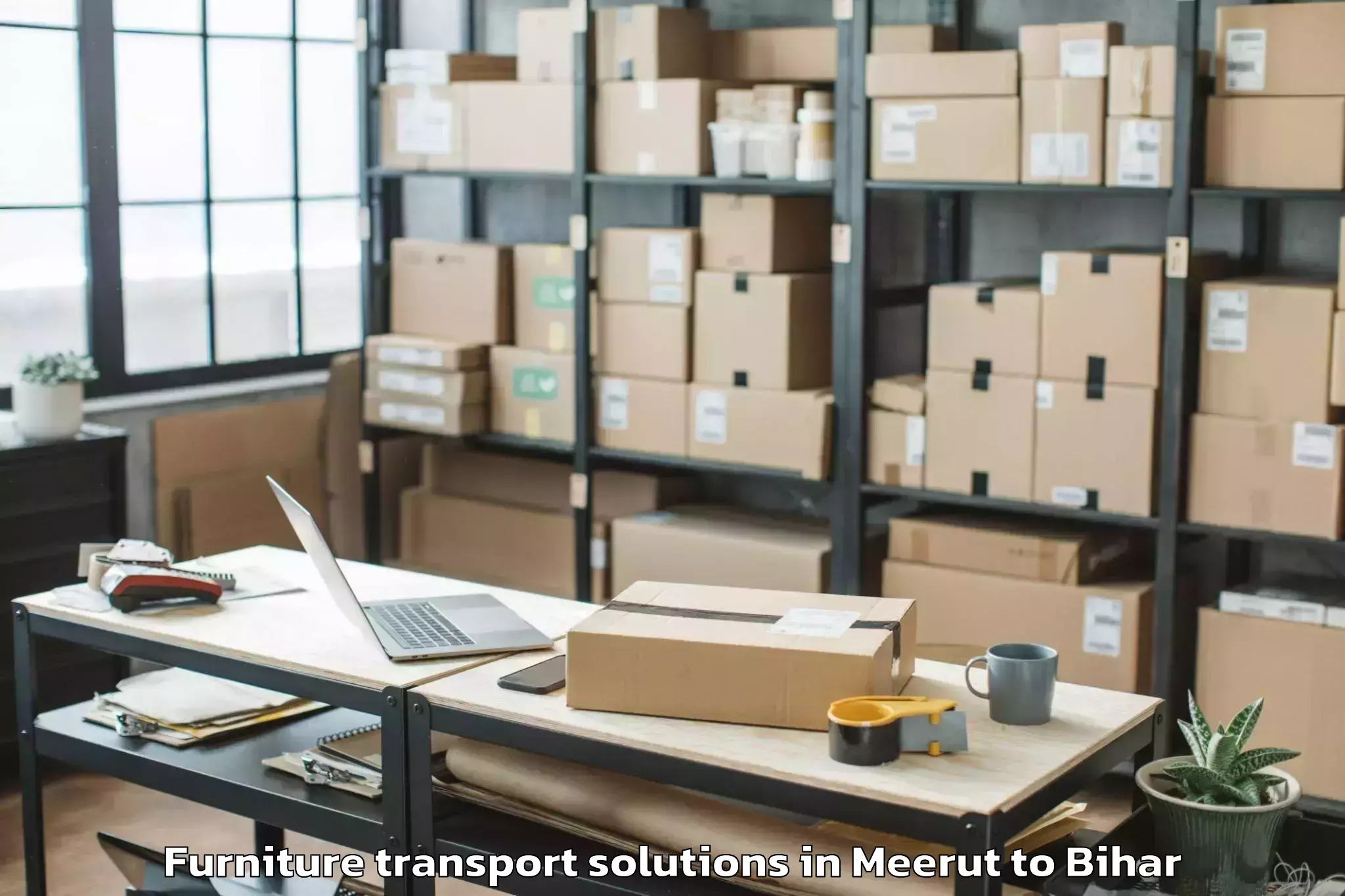 Meerut to Raghopur East Furniture Transport Solutions Booking